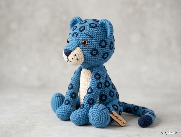 Wildlife Blue Leopard Amigurumi