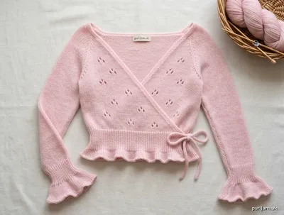 Stitch chart guide image for Baby-Pink Ballet Wrap Top