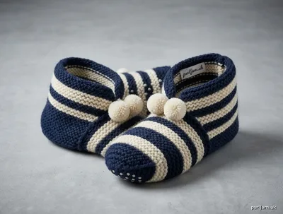 Stitch chart guide image for Cozy Knit Slippers