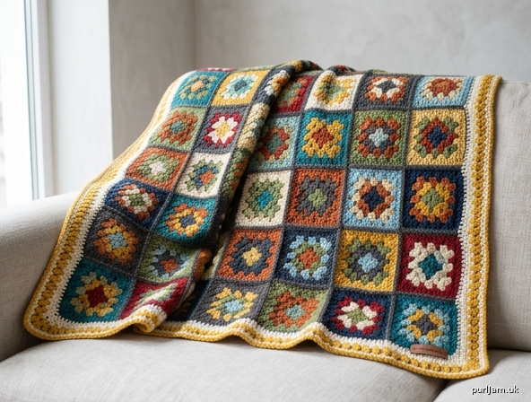 Classic Dc Granny Square Blanket