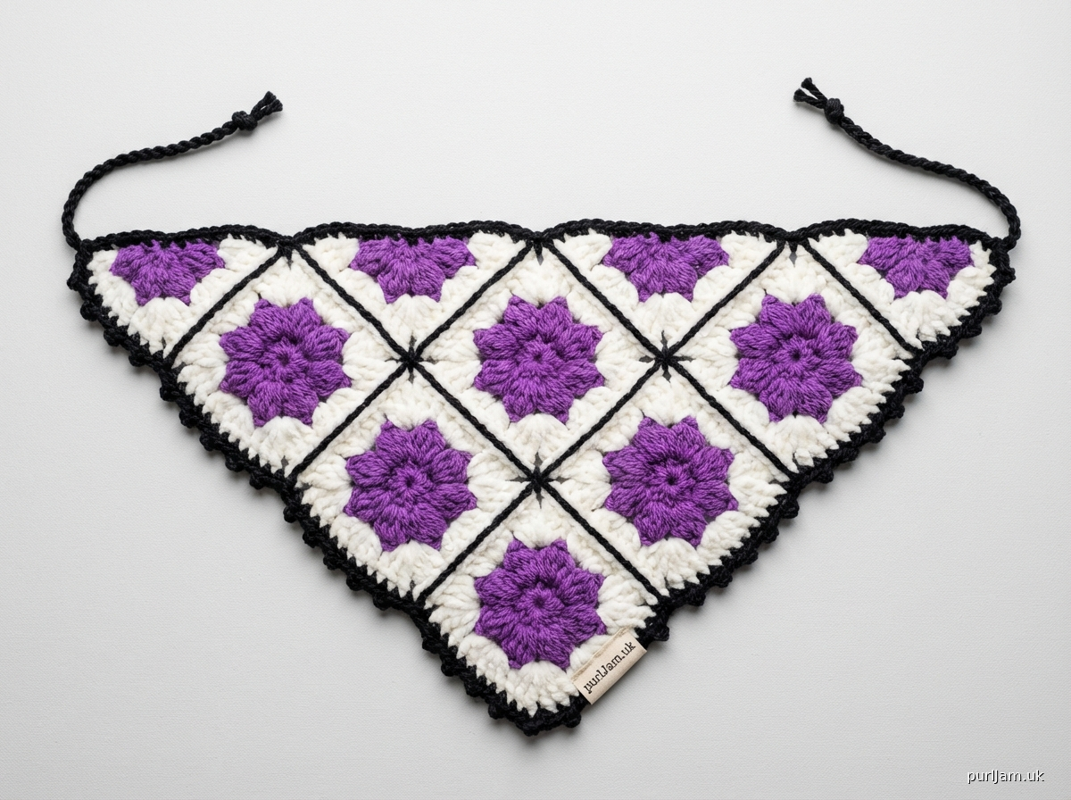 Fancy Cottage Core Granny Flower Bandanna