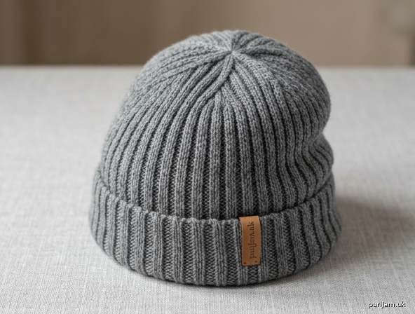 Basic Ribbed Beanie Crown Down