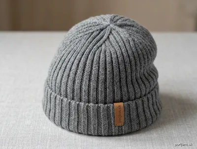 Stitch chart guide image for Basic Ribbed Beanie (Crown-Down)