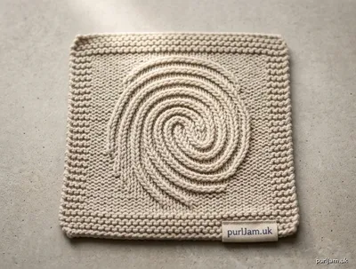 Stitch chart guide image for Fingerprint Coaster
