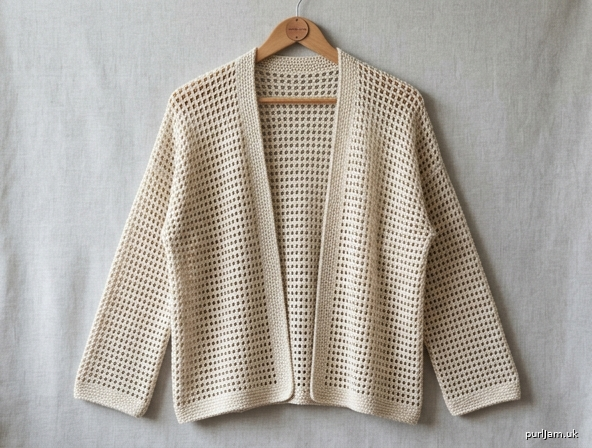 Airy Eyelet Kimono Cardigan