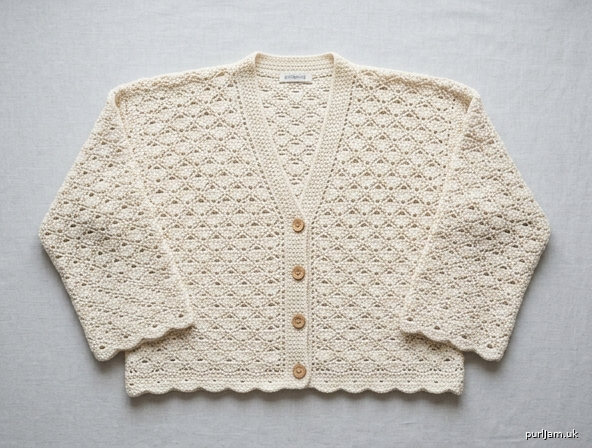 Boho Beach Cardigan Easy Lace Shell Stitch