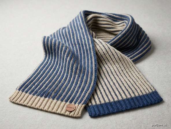 Generated preview image for Two-Color Reversible Brioche Scarf