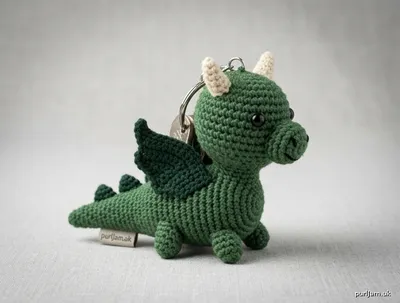 Stitch chart guide image for Tiny Dragon Keychain