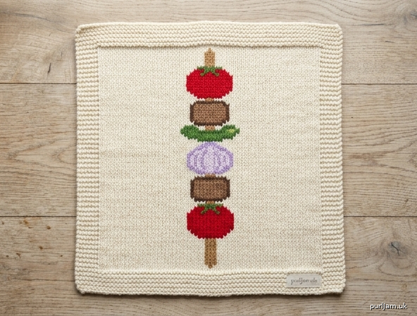 Turkish Kebab Canvas Colorwork Chart Panel