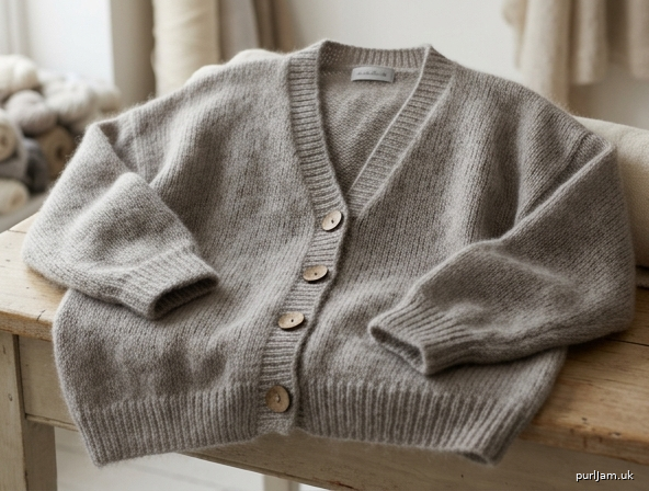 Oversized Mohair Cardigan In Stocking Stitch
