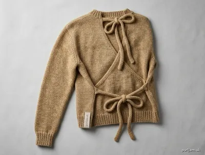 Stitch chart guide image for Back-Tie Wraparound Cardigan