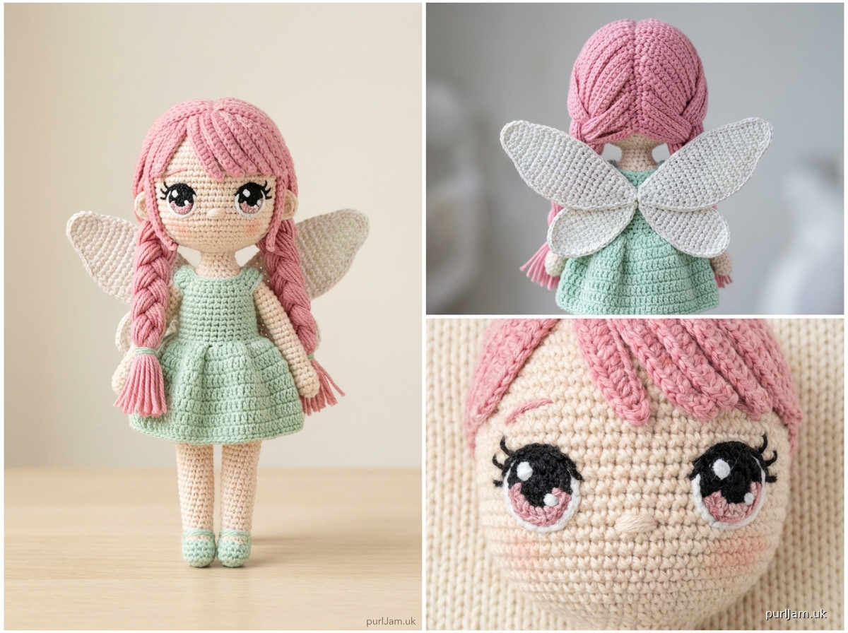 Anime Fairy Doll With Crocheted Eyes