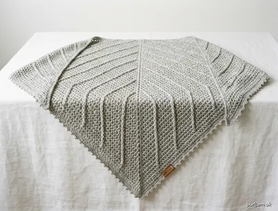 Stitch chart guide image for Lacy Raised-Stitch Triangle Shawl