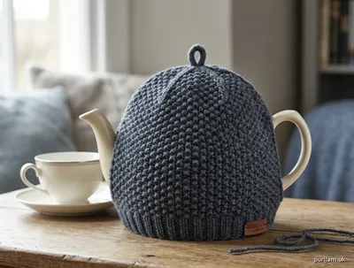 Stitch chart guide image for Fitted Seed Stitch Tea Cozy — for a 6-Cup Teapot