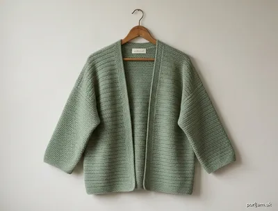 Stitch chart guide image for Easy Kimono Cardigan Top