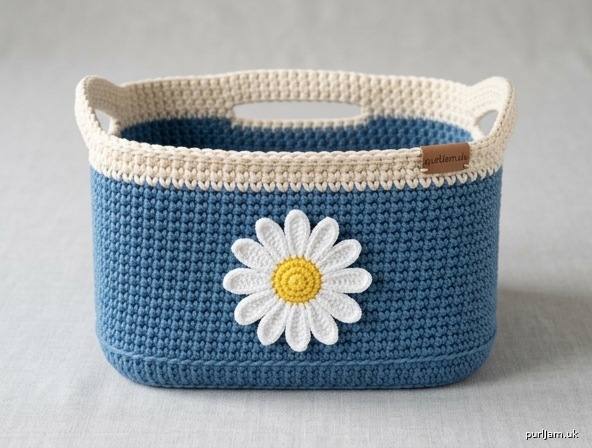 Rounded Daisy Storage Basket