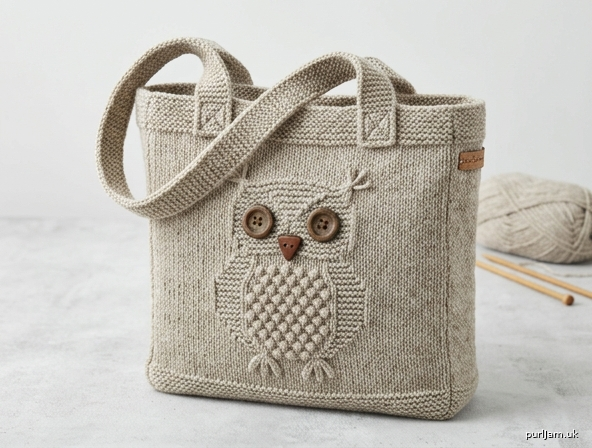 Rustic Owl Carry Tote