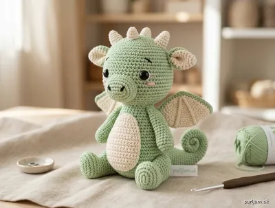 Stitch chart guide image for Baby Dragon Amigurumi Pattern