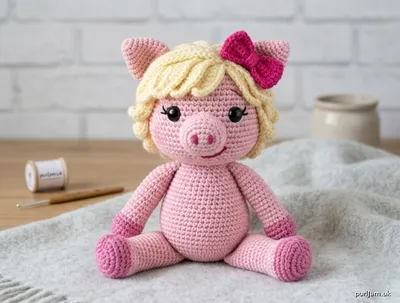Stitch chart guide image for Miss Piggy Amigurumi