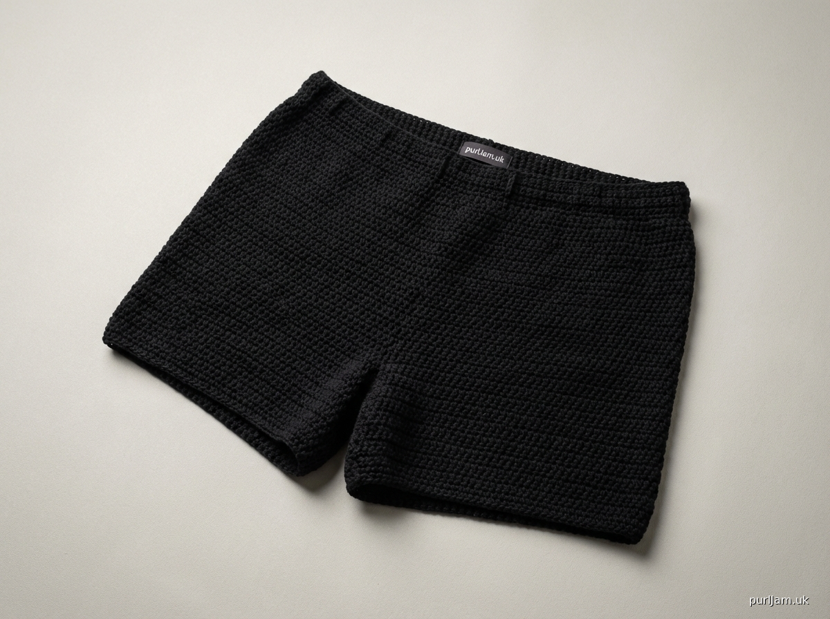 Low Rise Relaxed Fit Crochet Shorts