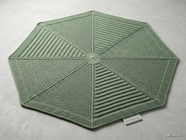Centre Out Hexagon Throw With Alternating Textured Panels