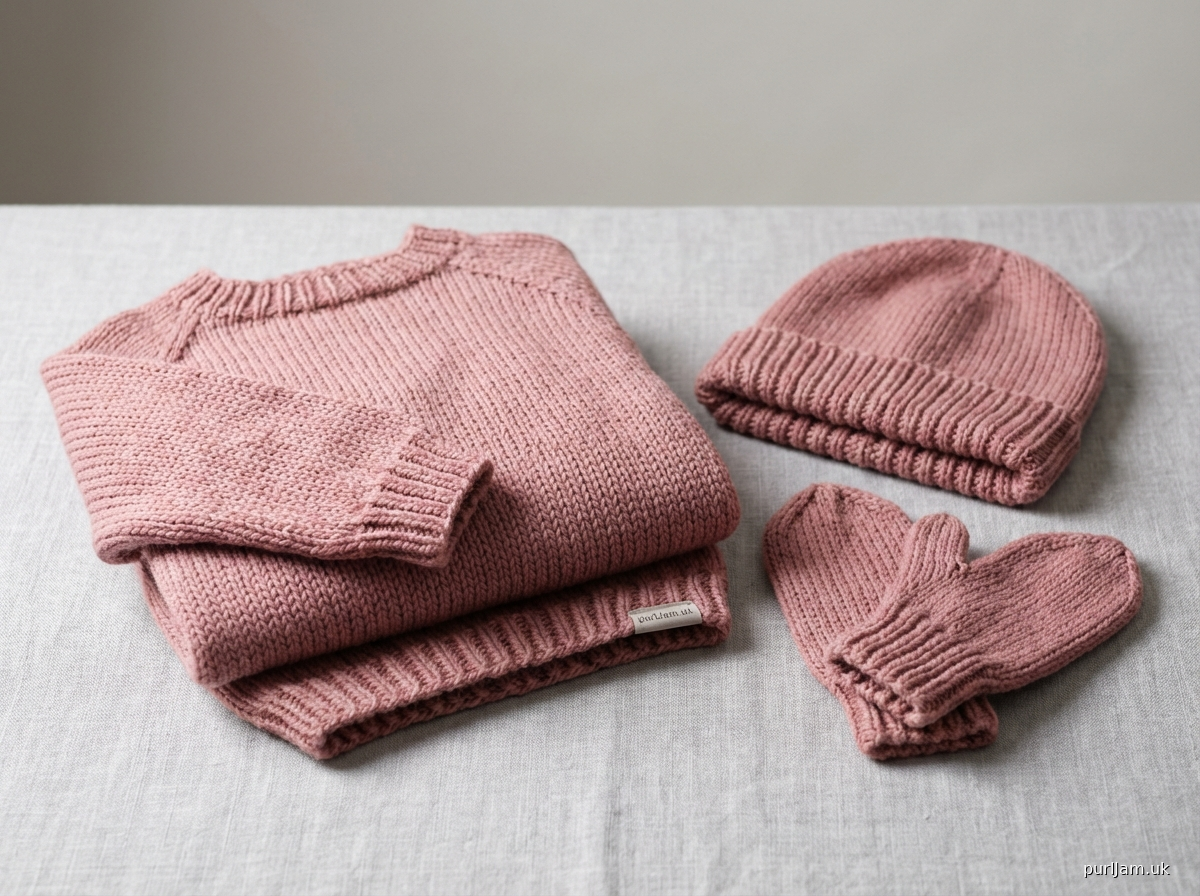 Cozy Raglan Pullover Cap Mittens Set