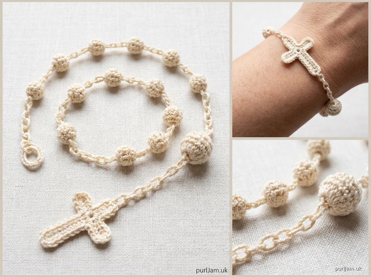 Ultra Simple Crochet Rosary Bracelet Favor