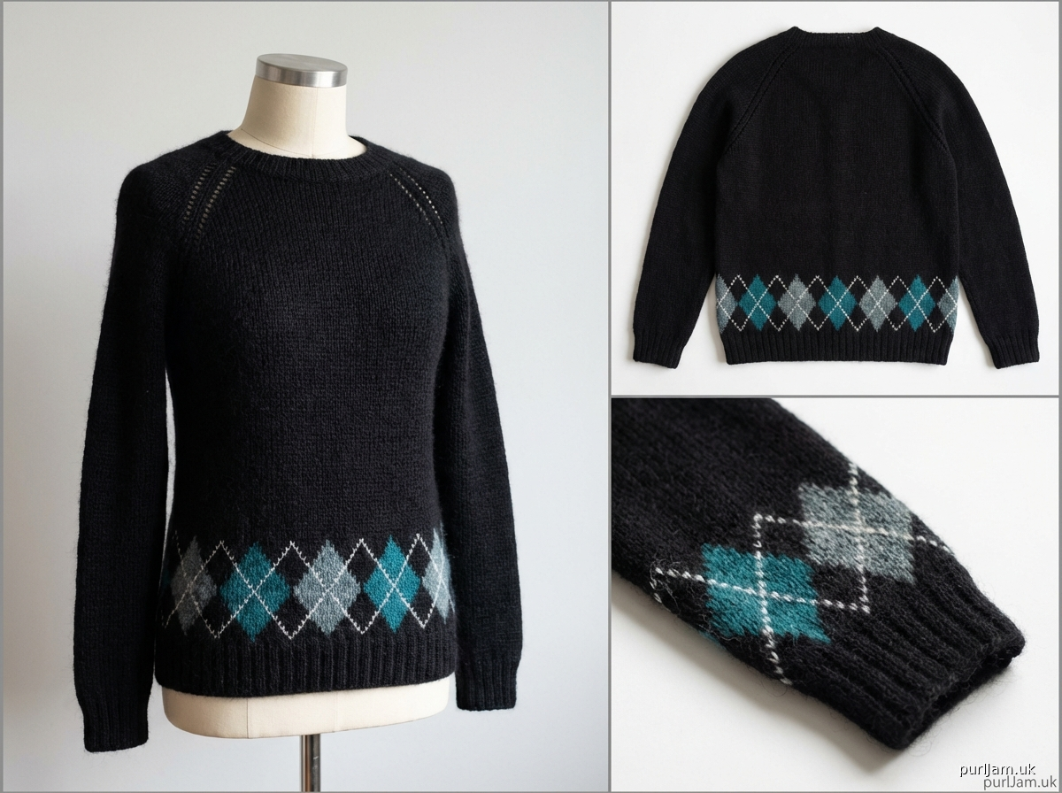 Diamond Lines Raglan Sweater