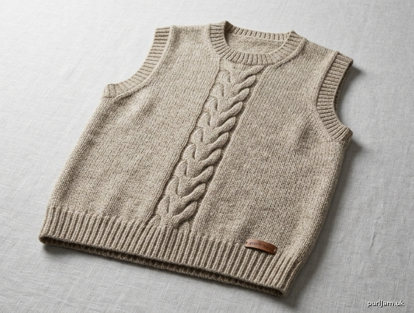 Easy Crew Neck Cable Vest