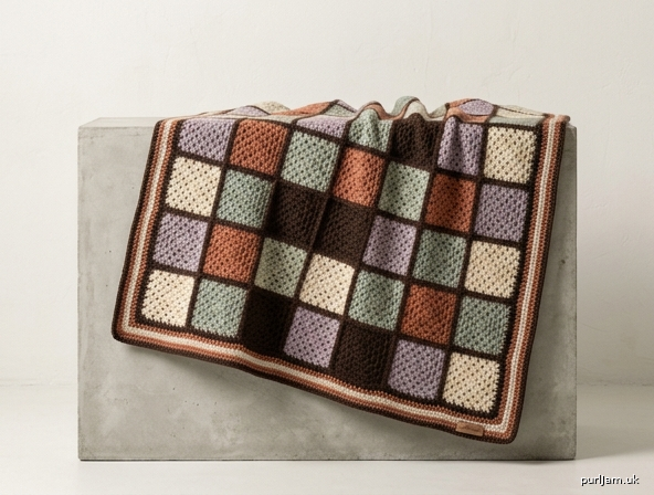 Moda 2027 Terra Lumen Granny Square Blanket