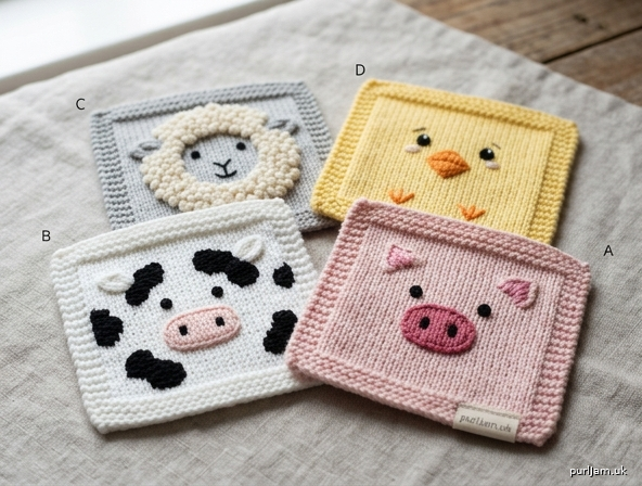 Farm Friends Coaster Set
