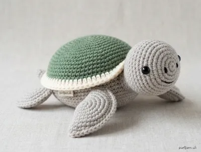 Stitch chart guide image for Chunky Sea Turtle Amigurumi