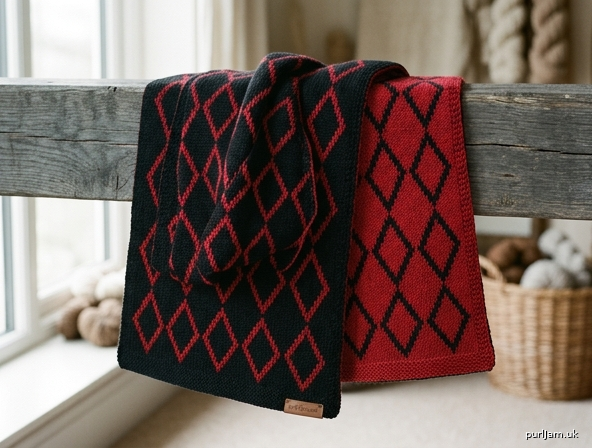 Fire Blood Double Knit Scarf