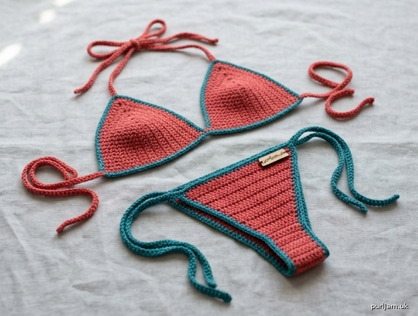 Triangle Bikini Set With Thong Bottom For Dogs