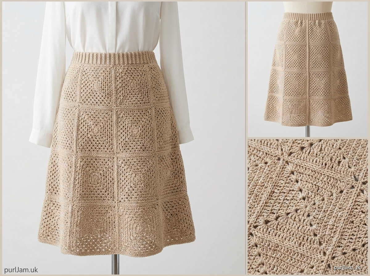Simple A Line Crochet Skirt