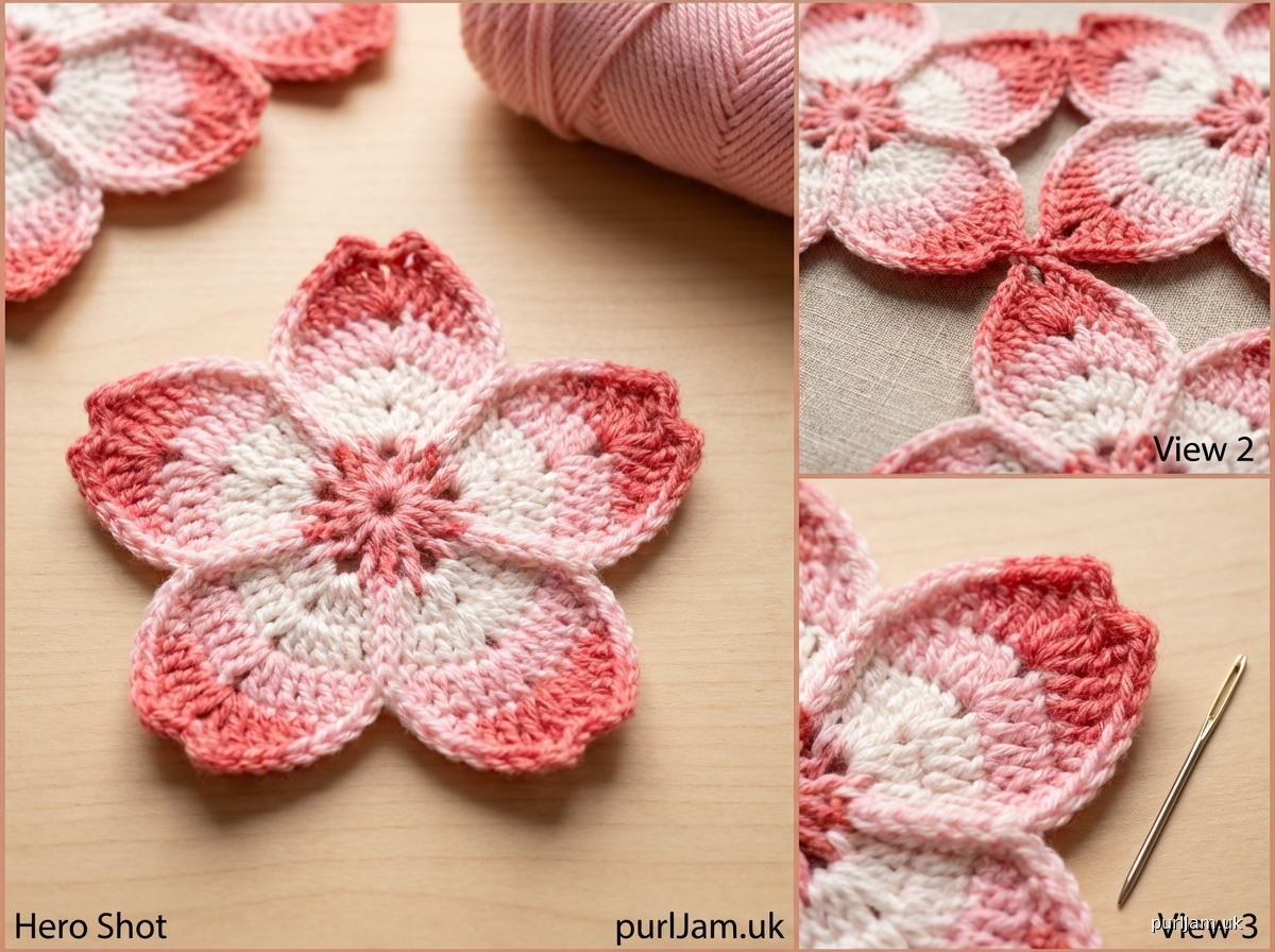 Cherry Blossom Join As You Go Blanket