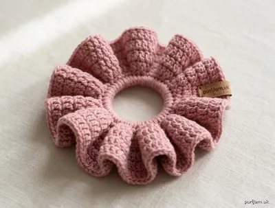 Stitch chart guide image for Beginner Ruffle Scrunchie
