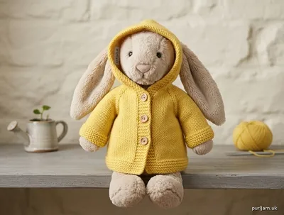 Stitch chart guide image for Puddle-Jumper Raincoat for a Jellycat Bunny