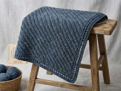Stitch chart guide image for Corner-to-Corner Textured Throw
