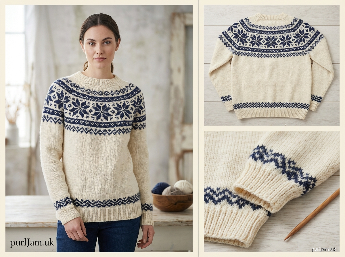 Nordic Snowflake Yoke Pullover