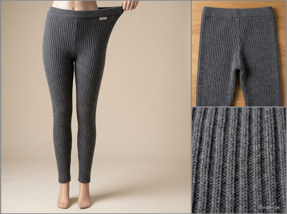 Womens Basic Rib Leggings