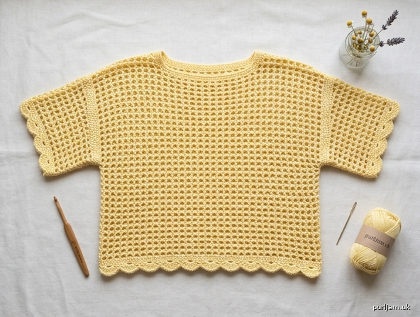 Boho Mesh Crop Top Butter Sunshine