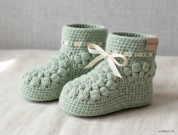 Catherines Wheel Baby Bootees