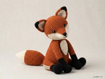 Stitch chart guide image for Sitting Fox Amigurumi