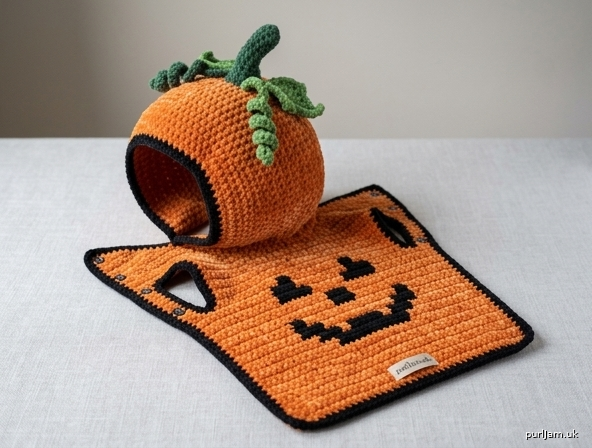 Pumpkin Hood Belly Wrap Dog Costume