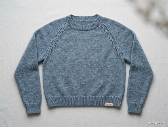 Cropped Raglan Line Pullover