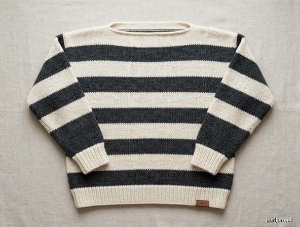 The Long Line Double Wool Striped Jumper