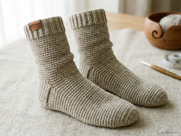 Cozy Worsted Toe Up Socks