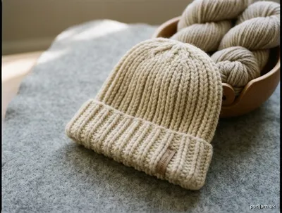 Stitch chart guide image for Snug Ribbed Newborn Beanie