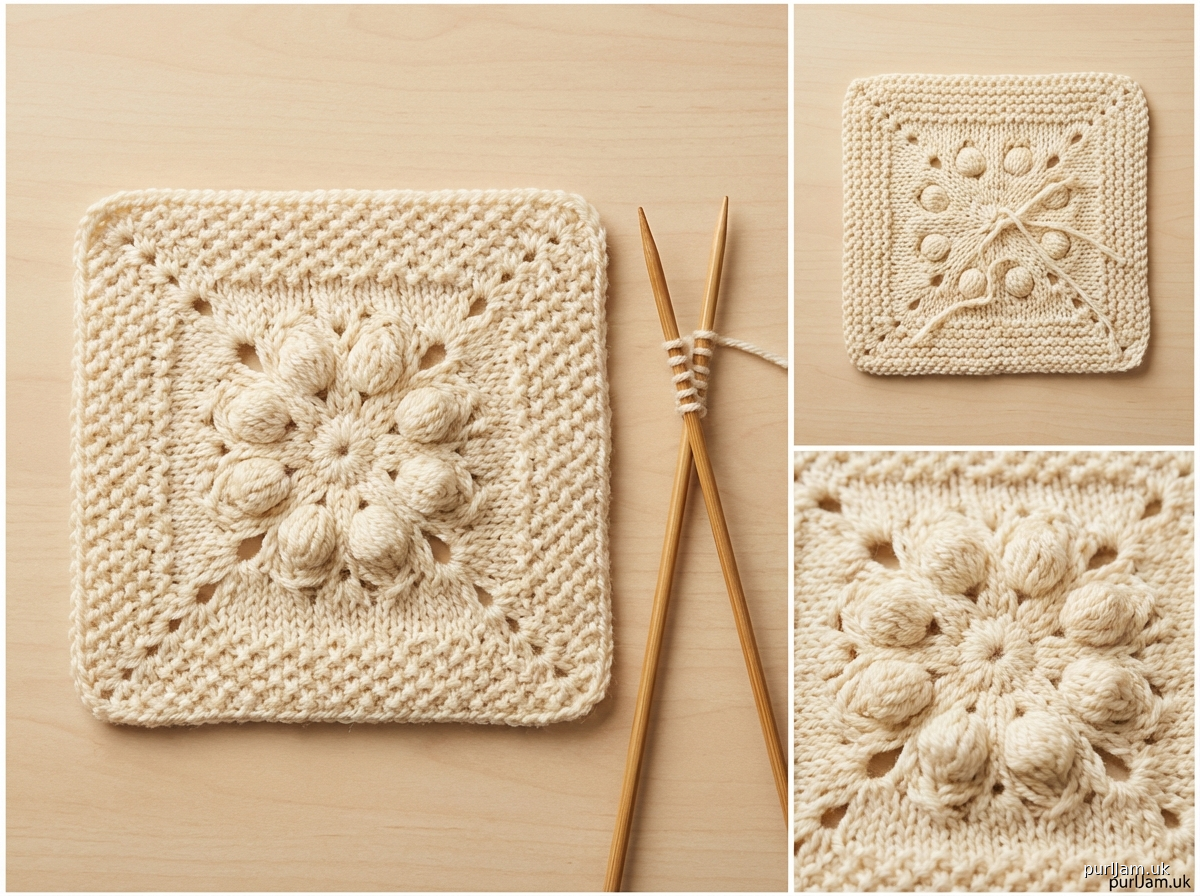 Granny Style Square With Flower Motif